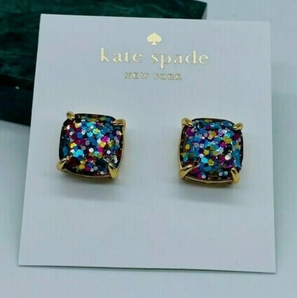 Kate Spade Earrings Kate Spade Square color Glitter Stud Earrings